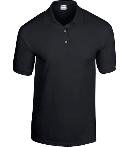 Gildan 64800 Softstyle Adult Double Pique Polo Shirt - Black - 2XL